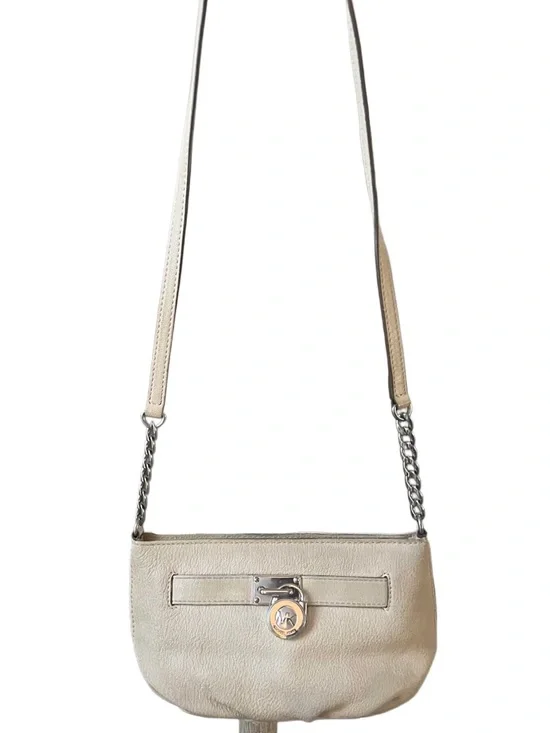 Michael Kors Cream Leather Mini Crossbody Shoulder Bag - Picture 3 of 7